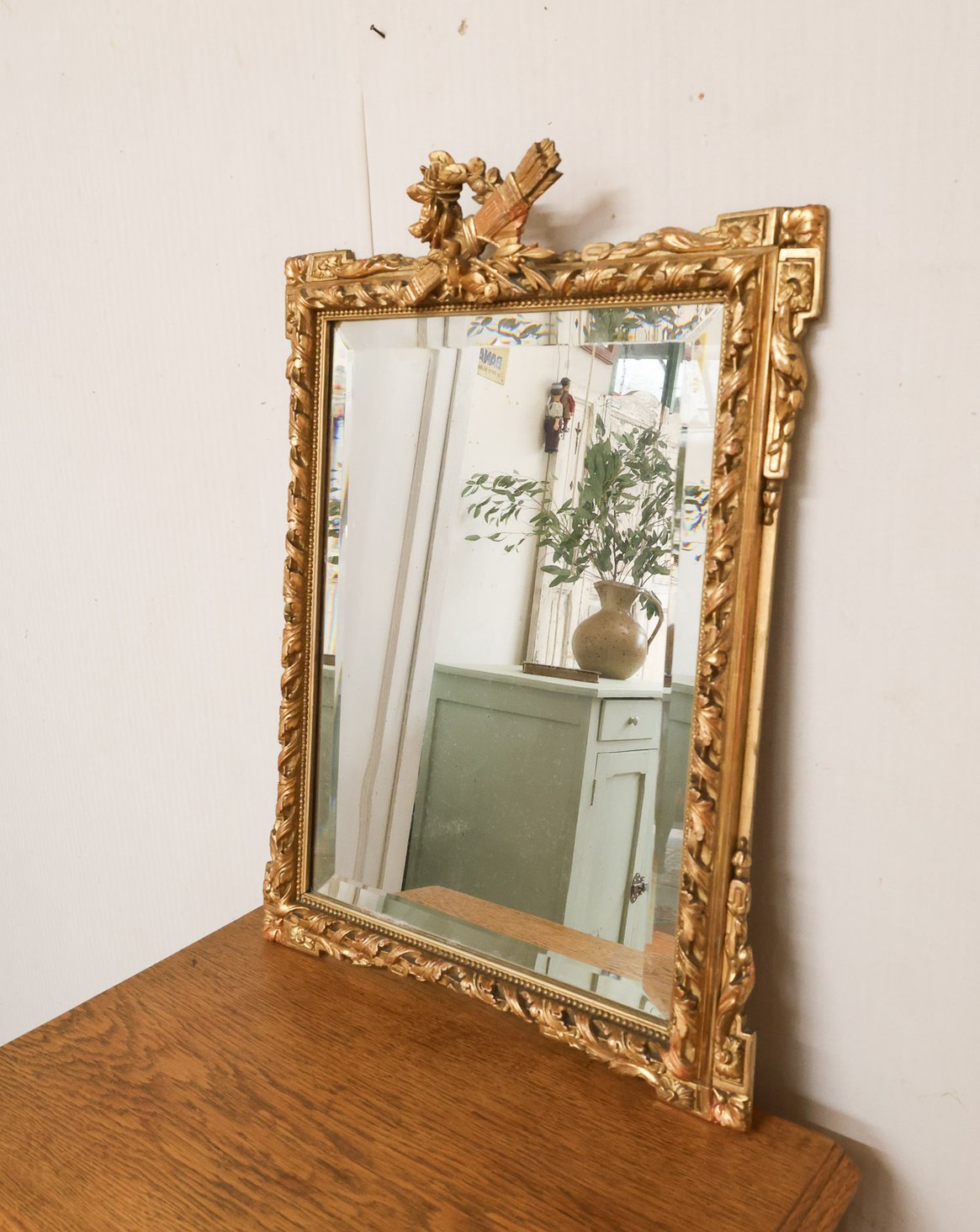Miroir baroque en bois sculpté Georges N°1115 - Bon état, DEBONGOUT