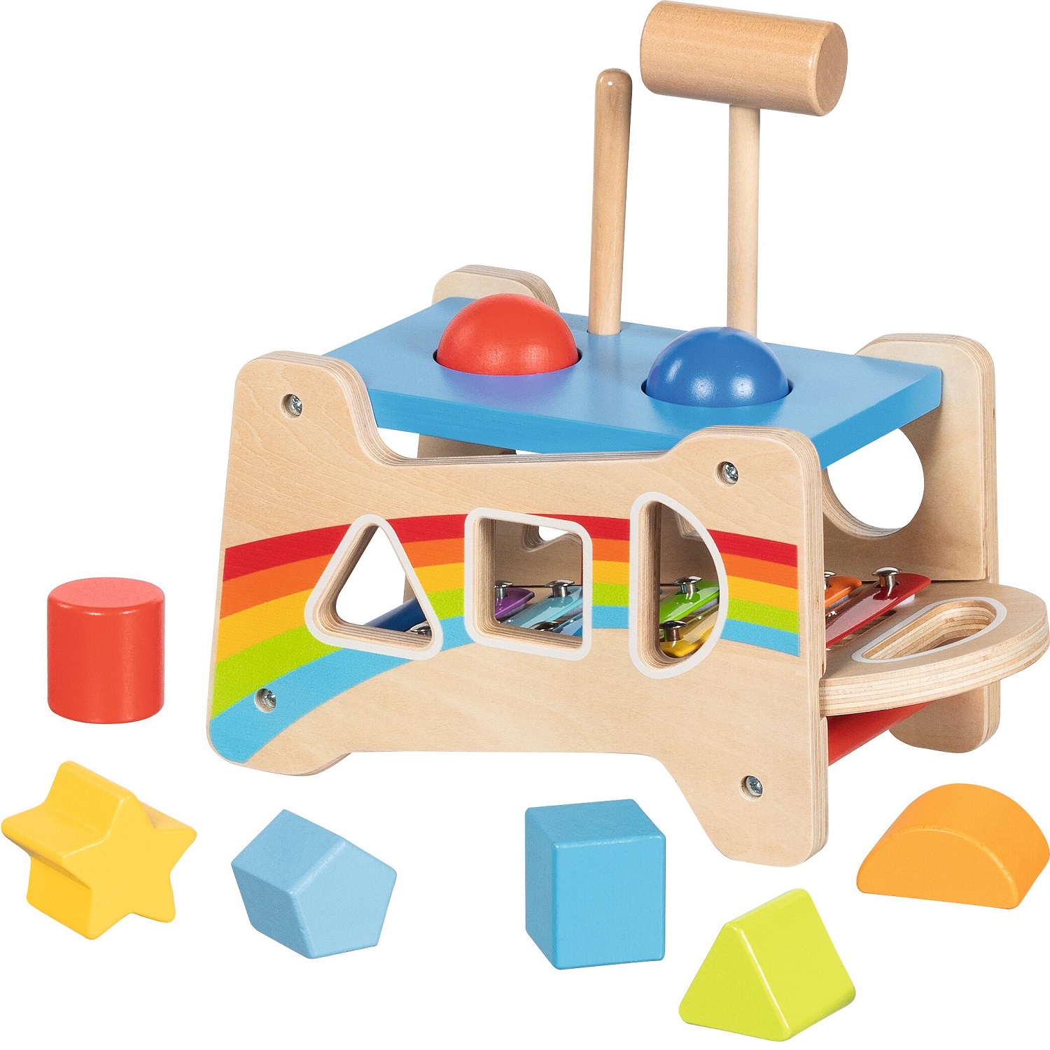 Banc à marteler et encastrer avec xylophone, GOKI