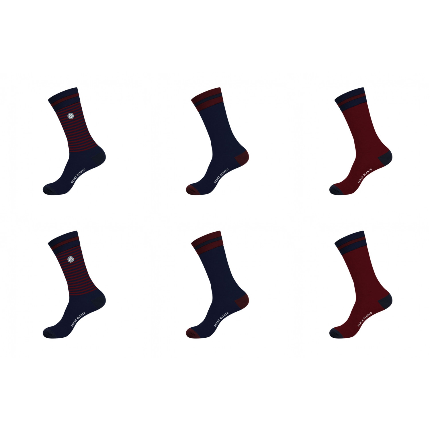 Lot De 6 Chaussettes De Ville, SERGE BLANCO