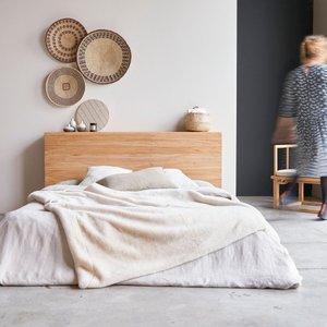 Tête de lit avec rangements en bois de teck 165 Bertie