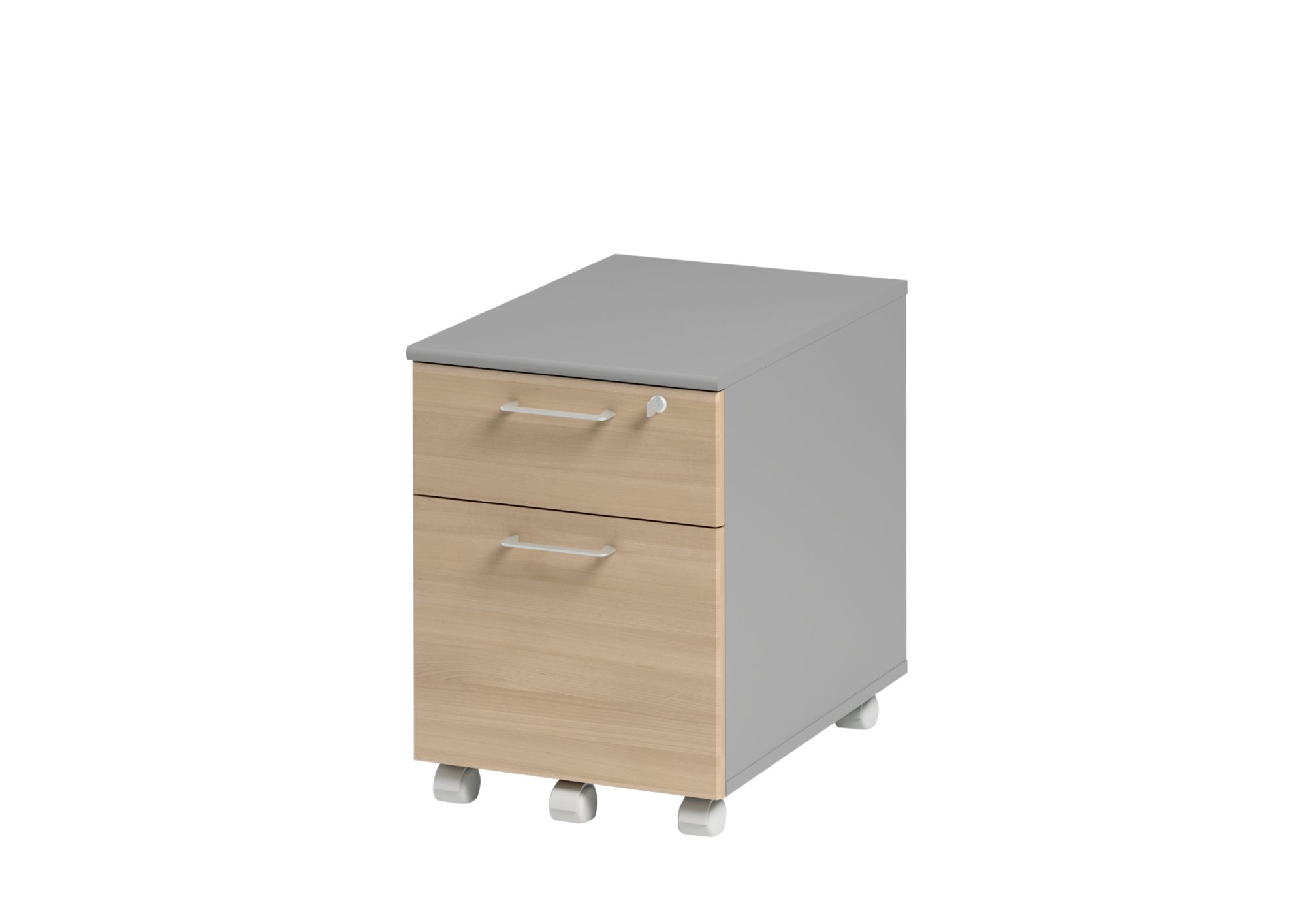 Caisson mobile 2 tiroirs monté finition JAZZ +, GAMI