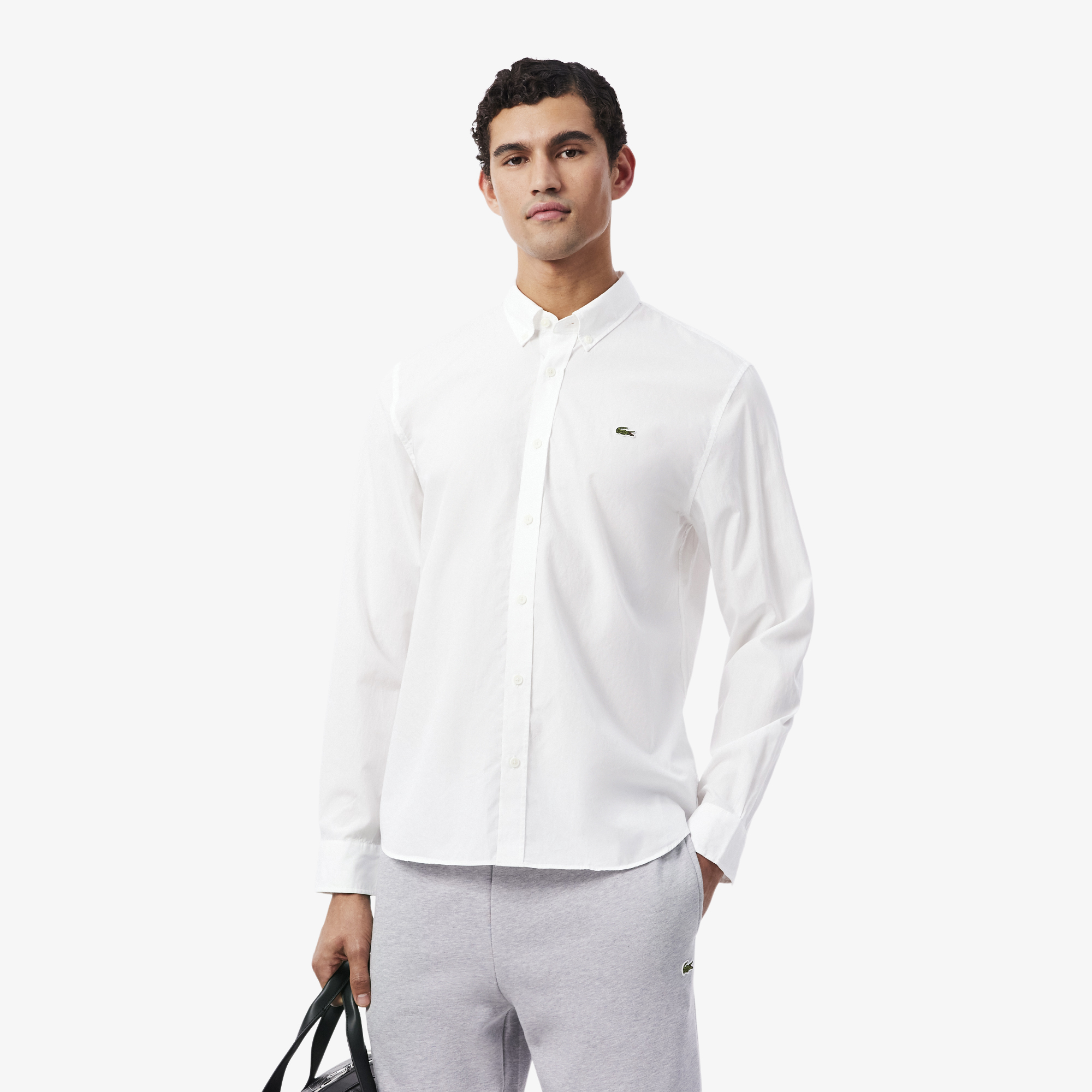 Chemise popeline légère regular fit, LACOSTE