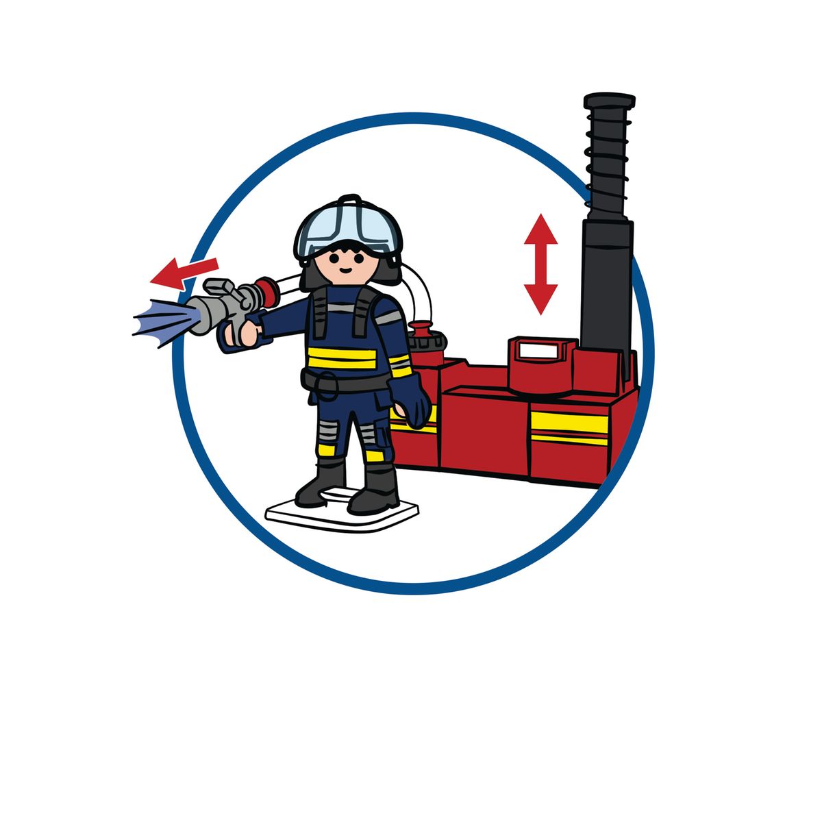 Playmobil Pompiers avec matériel d'incendie 9468 