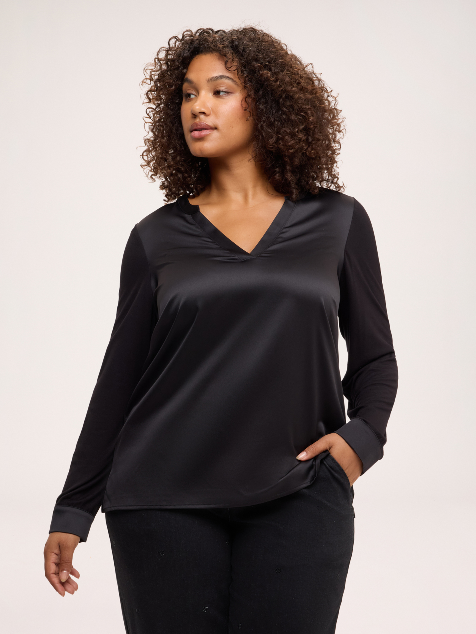T-shirt bimatière, FIORELLA RUBINO