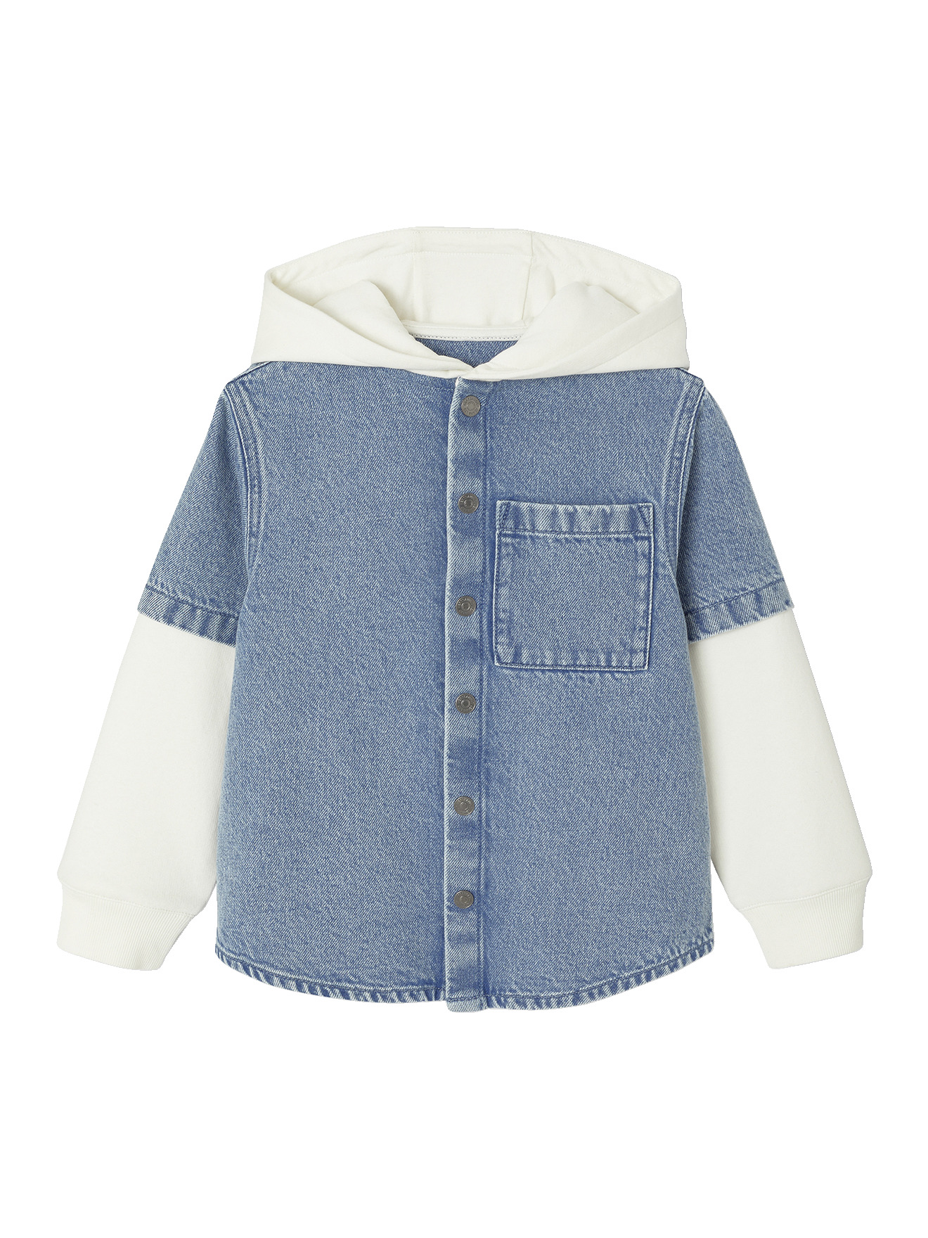 Chemise effet superposition avec capuche, VERTBAUDET