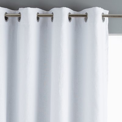 Private Single Lined Blackout Curtain in Washed Linen with Eyelets AM.PM