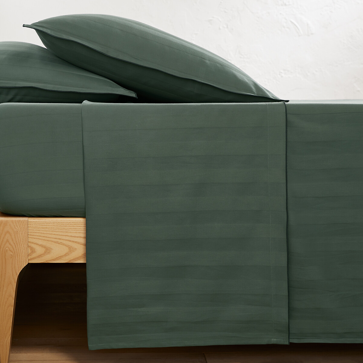 Drap Plat Satin De Coton Lavé, Victor Rayé