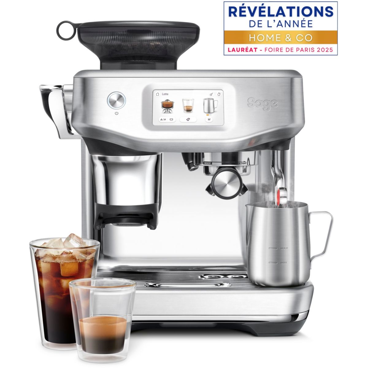 Machine à expresso the Barista Touch Impress Cold SES882BSS, SAGE APPLIANCES