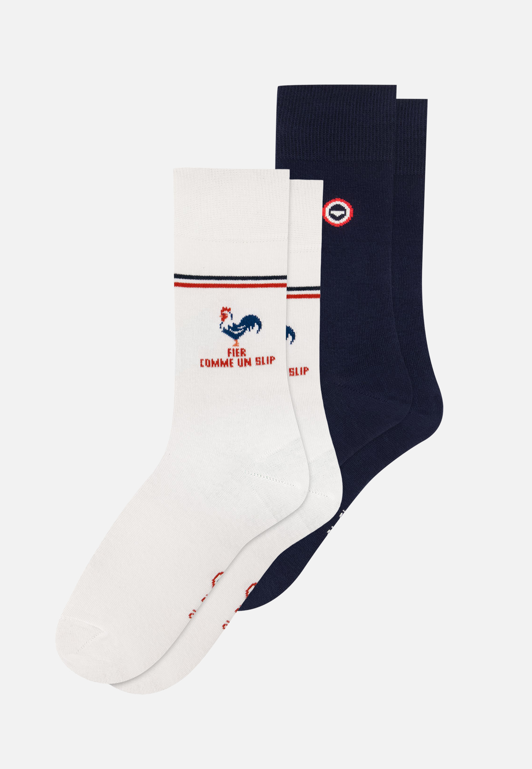 Lot de 2 chaussettes en coton Robuste, LE SLIP FRANCAIS