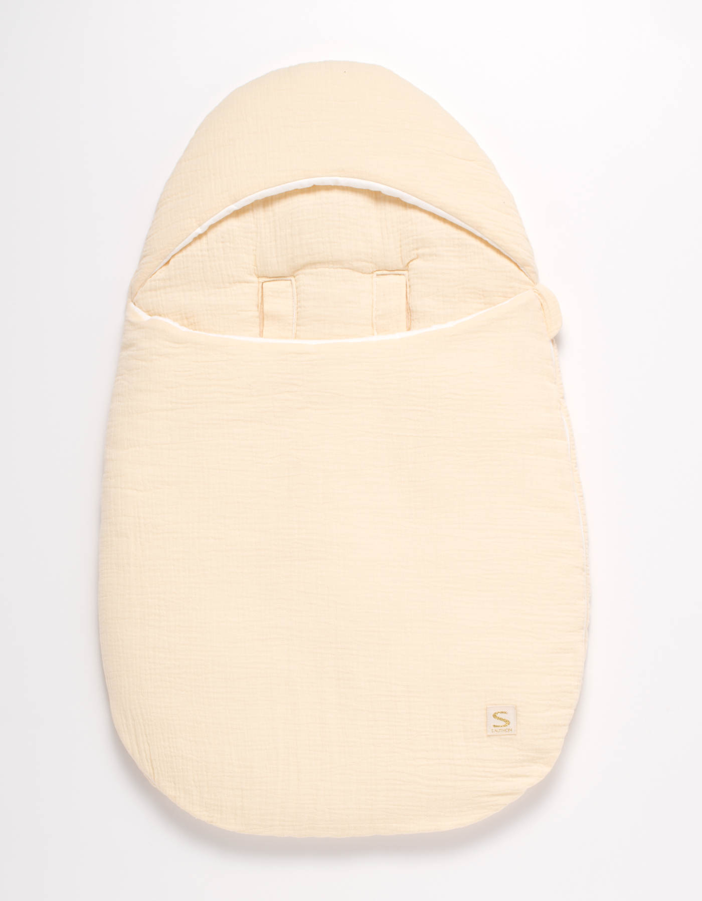 Nid d'ange bébé 5 attaches en double gaze de coton, SAUTHON