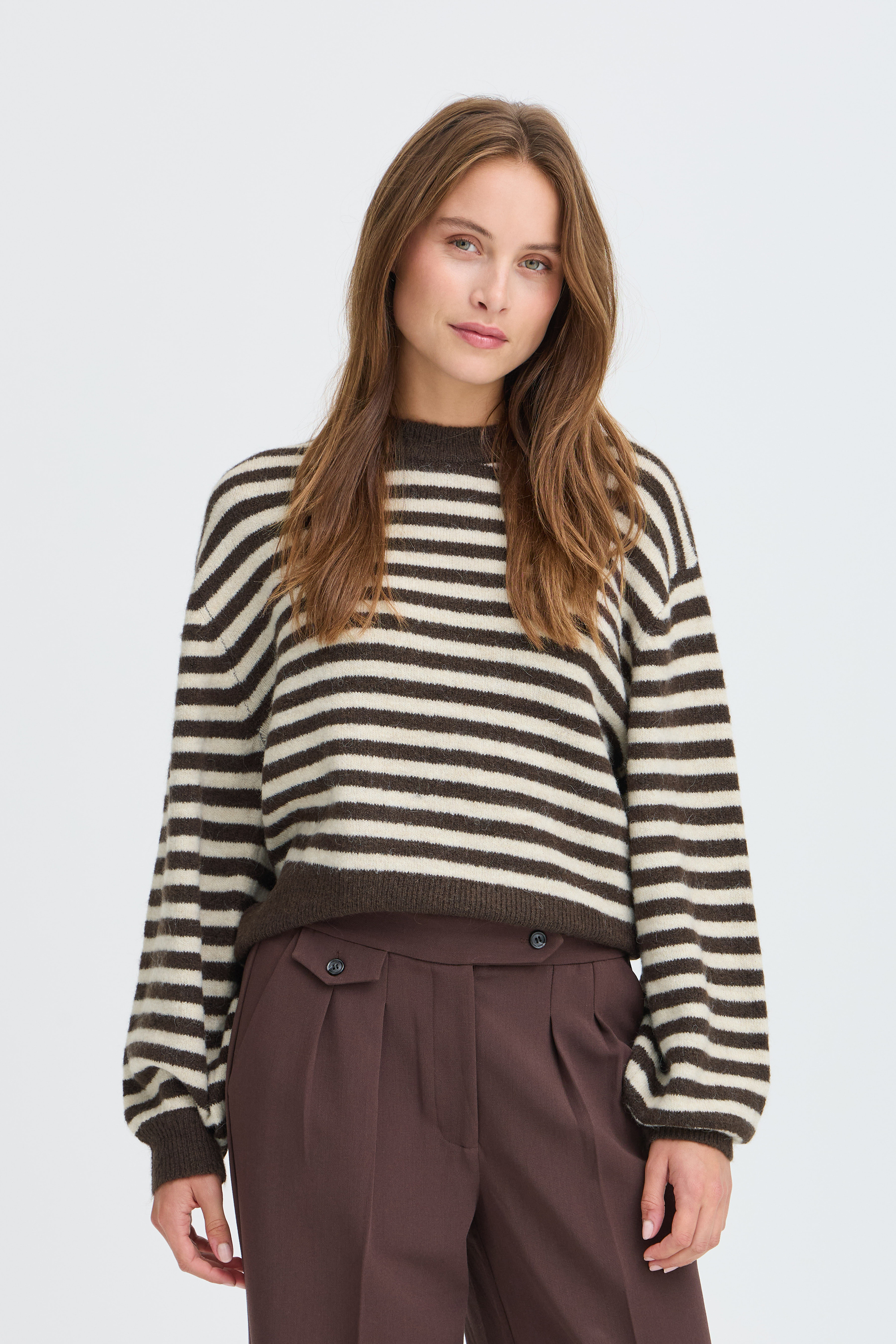 Pull en maille manches longues, B.YOUNG