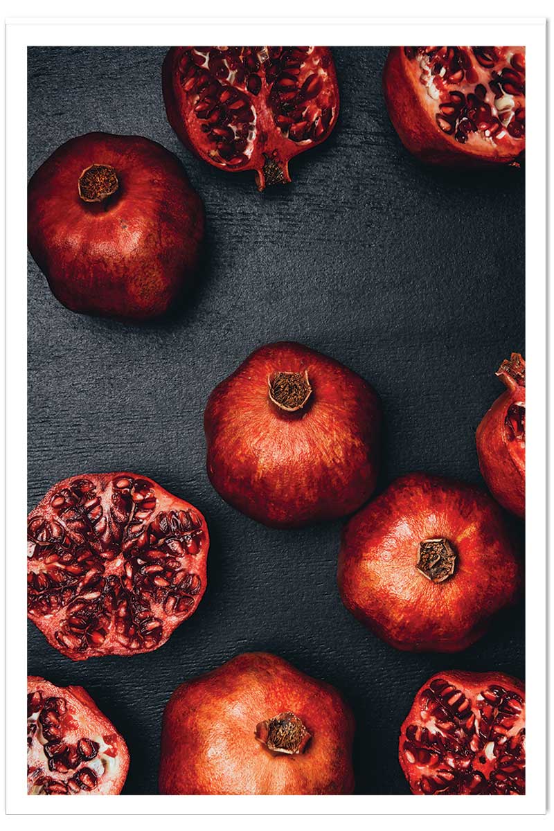 Affiche collection gros plan sur la grenade, HEXOA