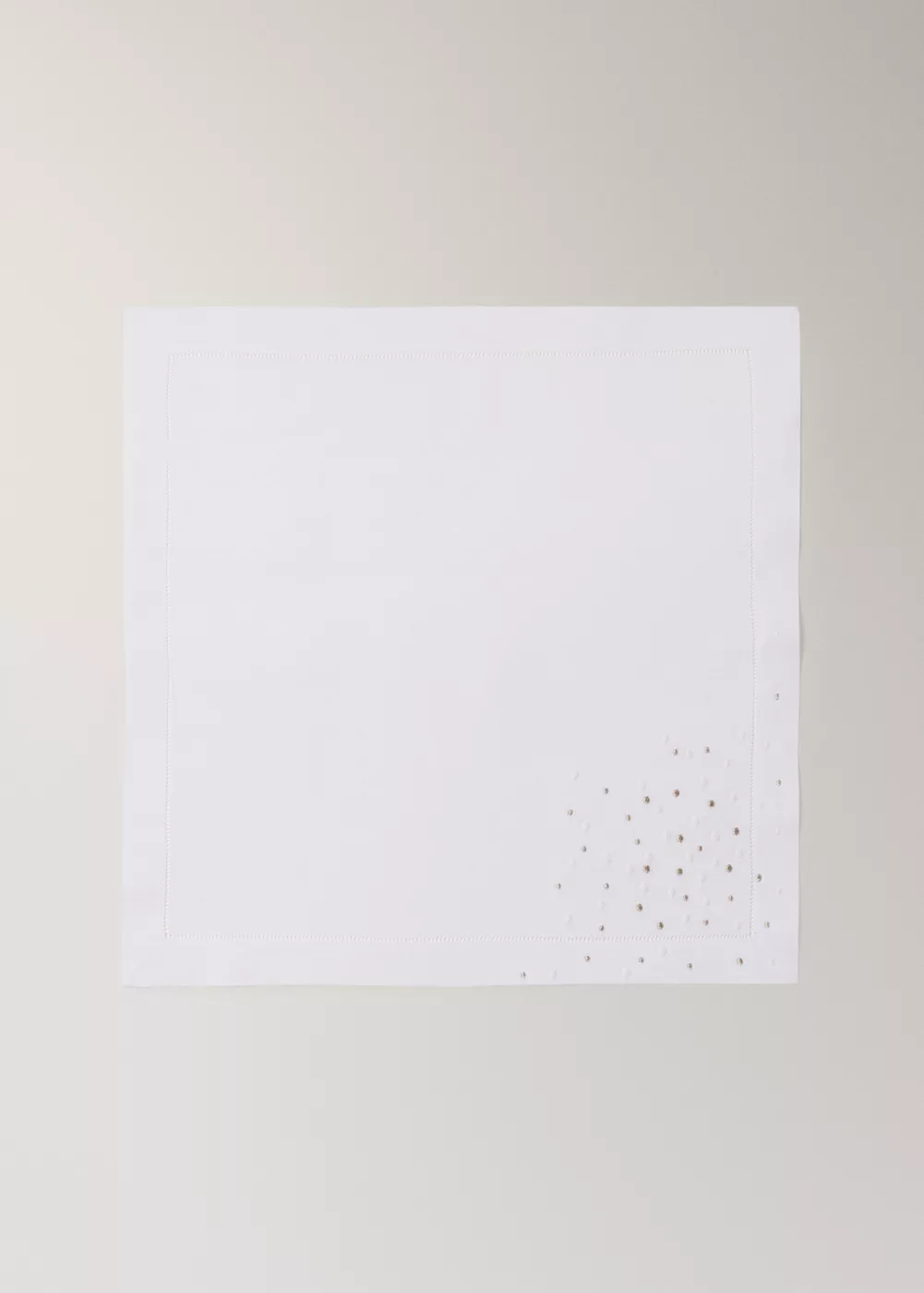 Lot de 2 serviettes de table en lin brodé confettis, MANGO HOME