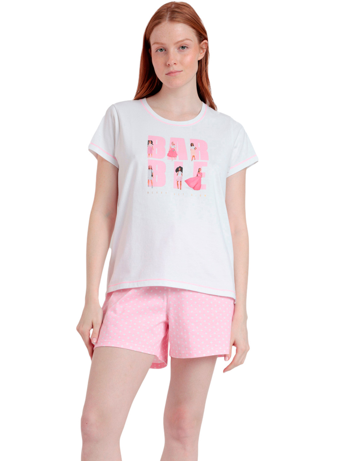 Pyjama short t-shirt She Just Shines Barbie, ADMAS