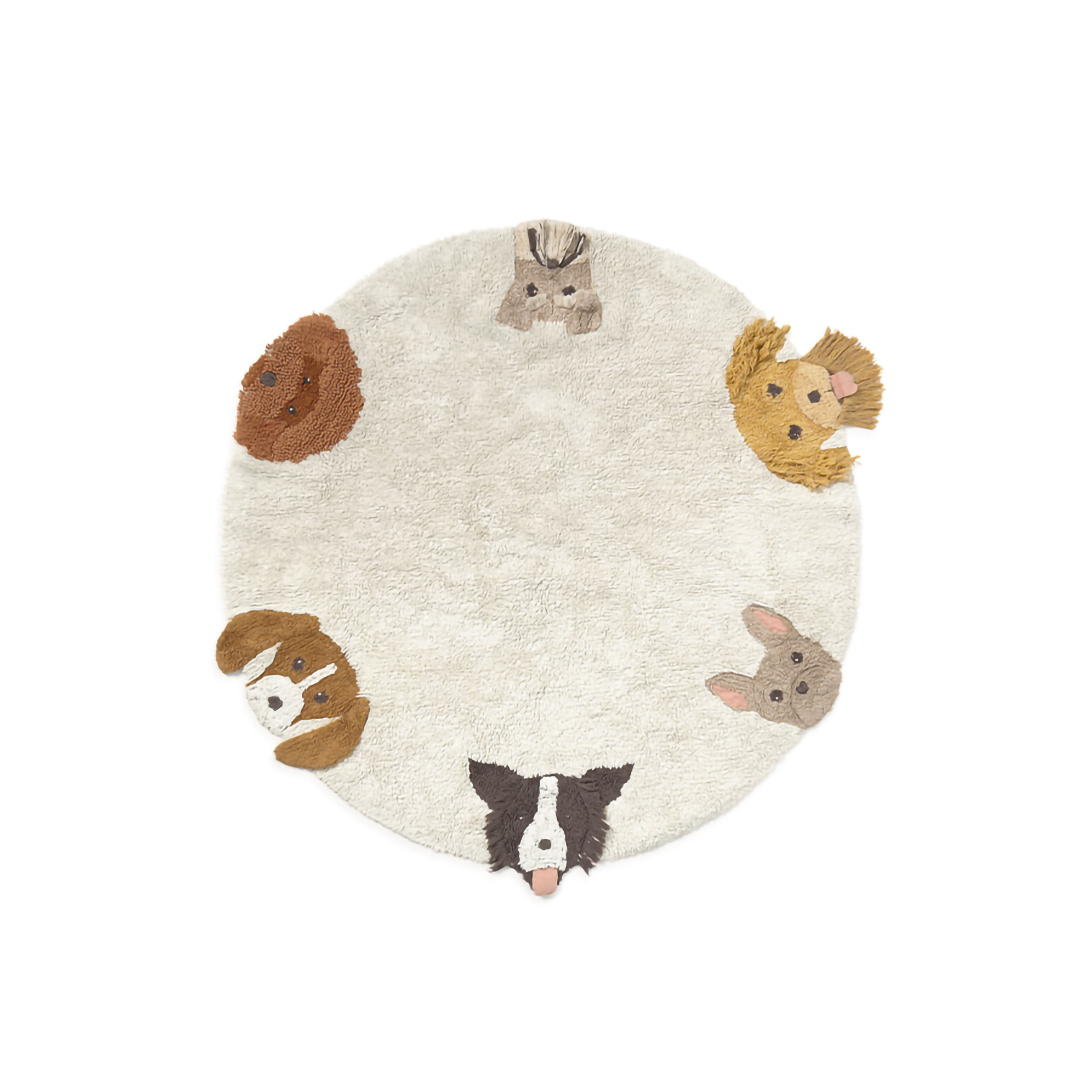 Tapis lavable Rond Dogs WOUF WOUF, LORENA CANALS