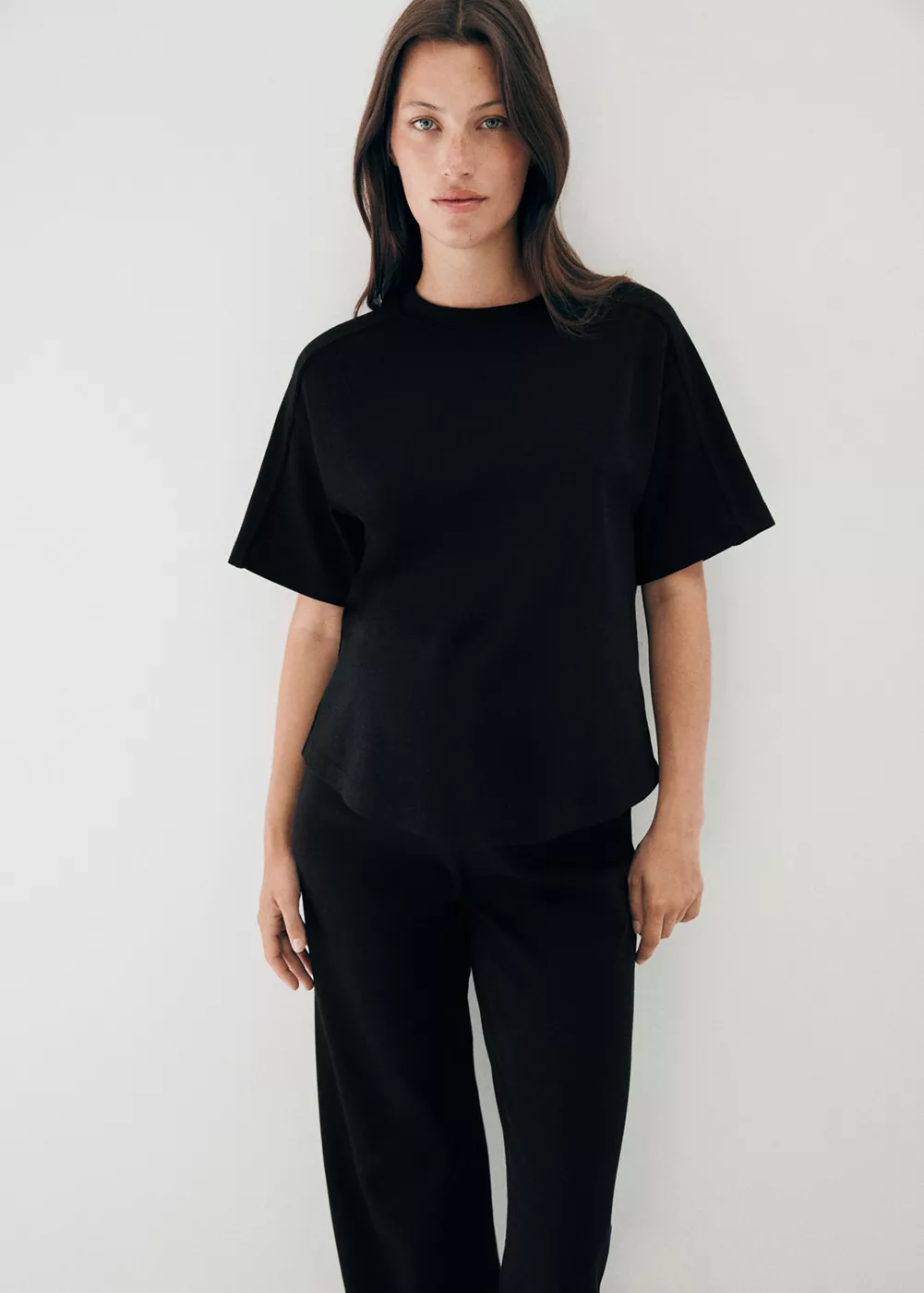 T-shirt détail coutures grossesse, MANGO
