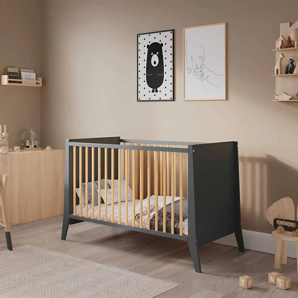 Lit bébé évolutif Timeo - Espace qui grandit, MINEA