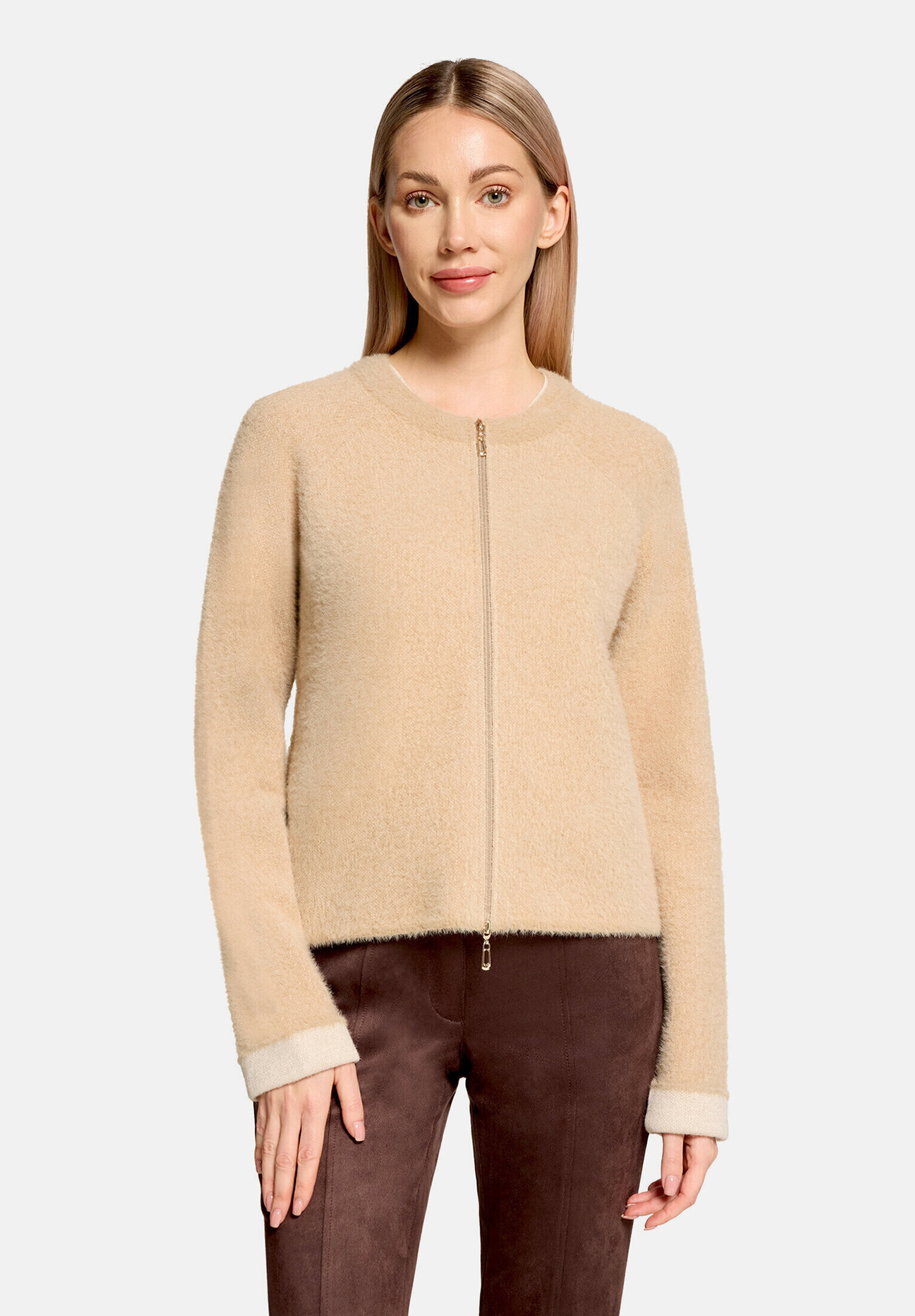 Cardigan en maille casual à fermeture zippée, BETTY BARCLAY