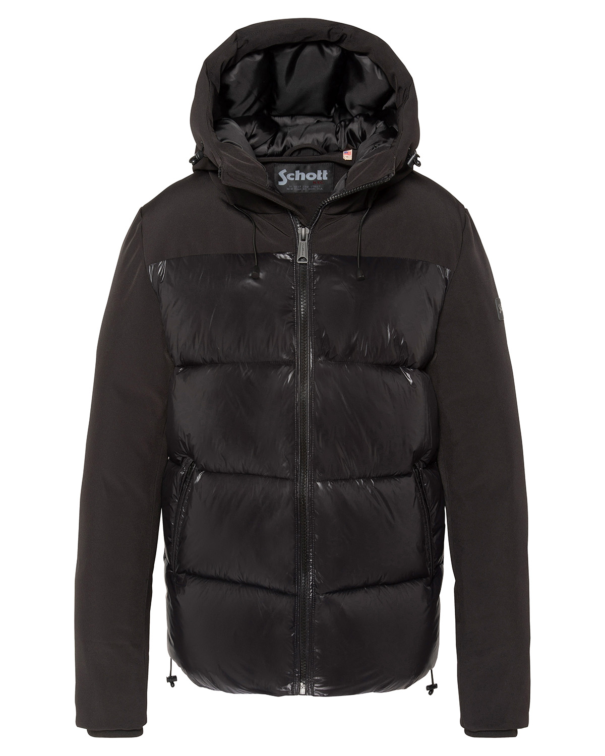 Blouson à capuche bi-matière, SCHOTT