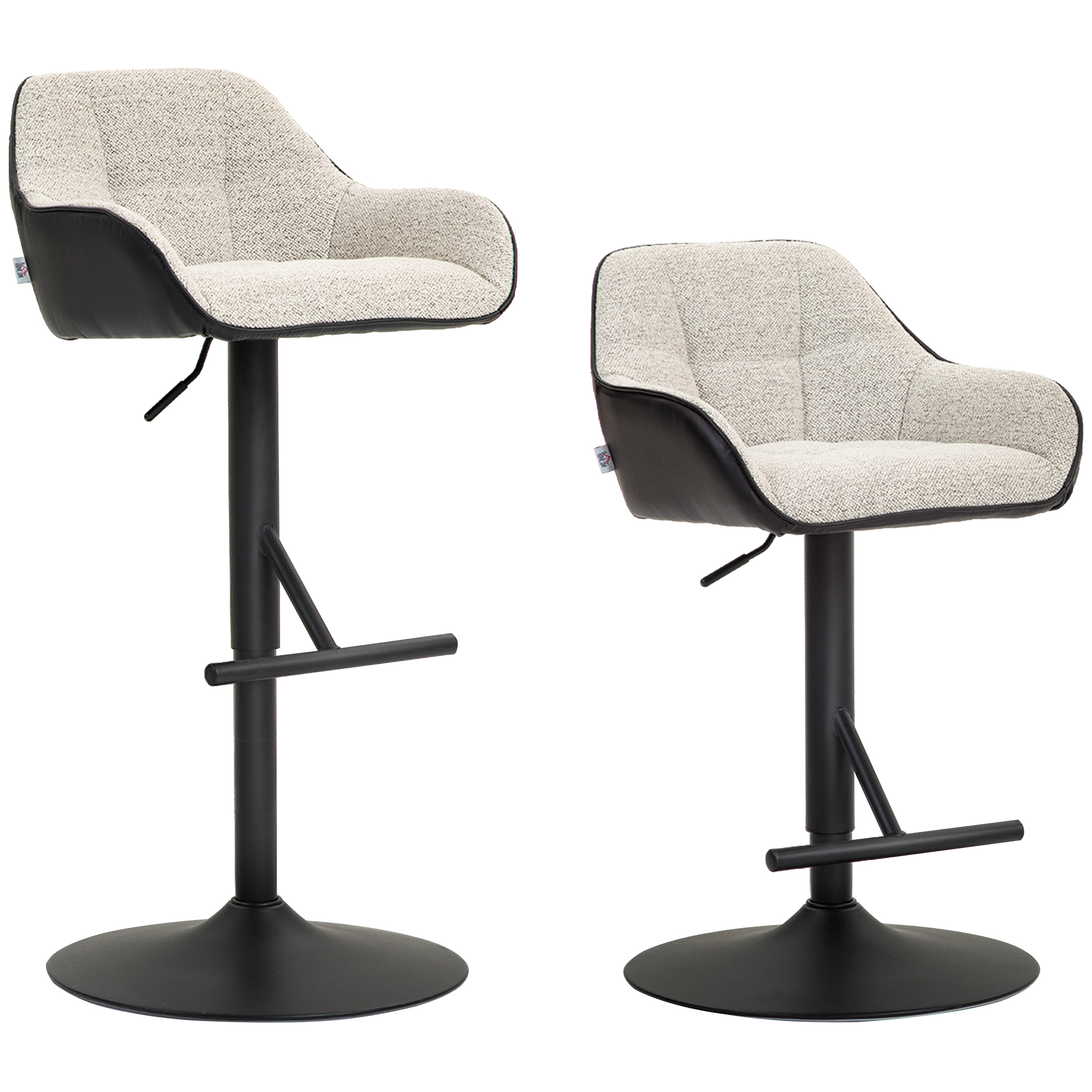 Tabouret de bar Polyester Gris clair, HOMCOM