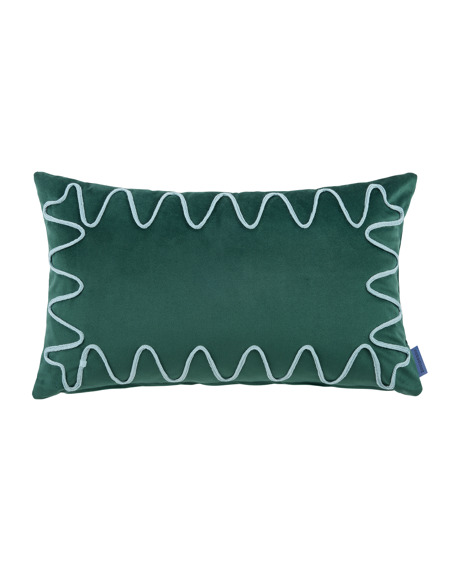 Coussin brodé Rita Eco-velours, NOBODINOZ
