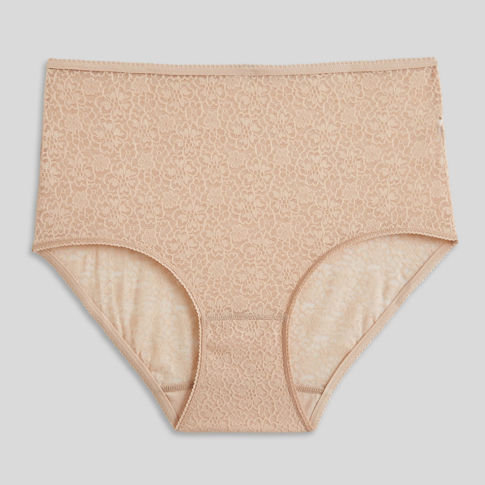 Culotte haute en dentelle fleurie, MONOPRIX