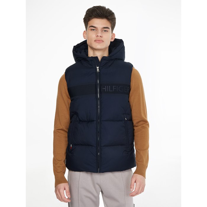 Constricted trumpet calcium High loft padded gilet with hood Tommy Hilfiger | La Redoute