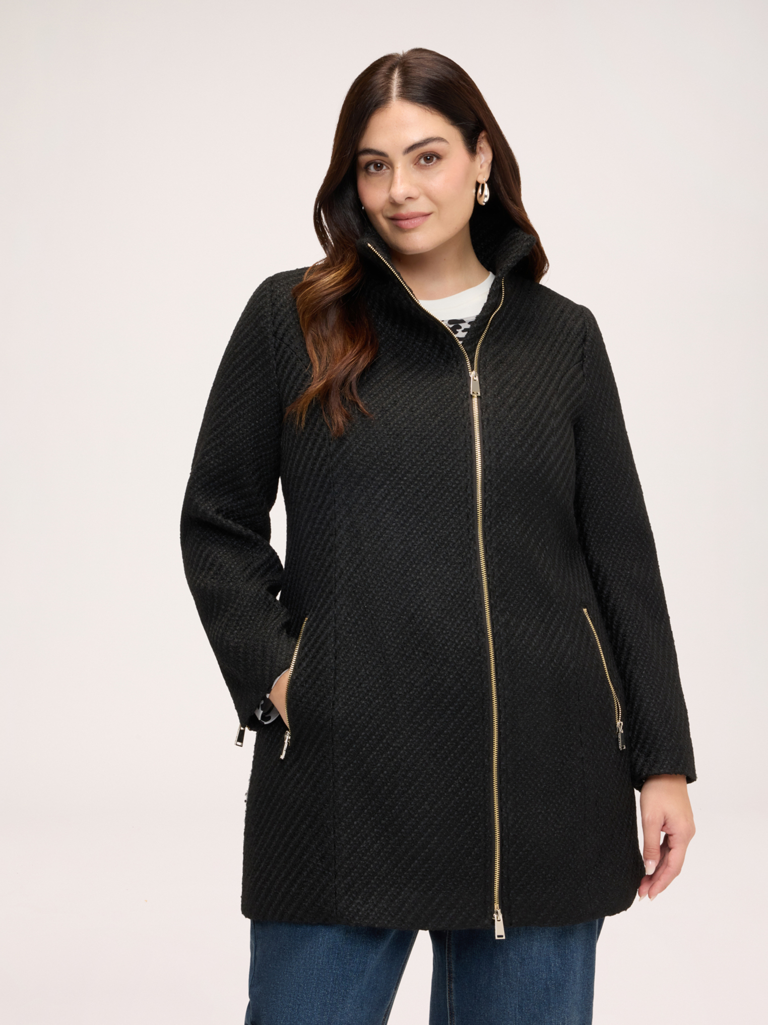 Manteau avec fermeture éclair, FIORELLA RUBINO