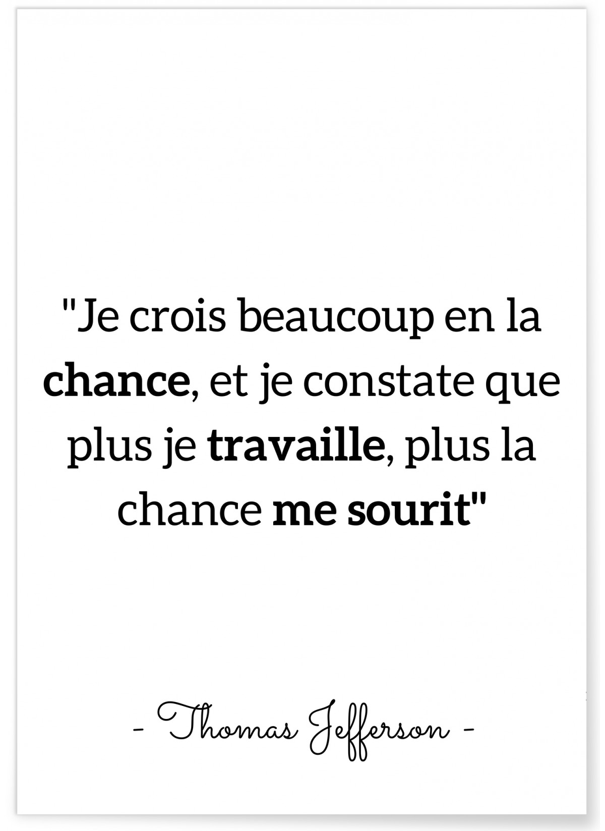 Affiche T.Jefferson 'Je crois beaucoup...', L'AFFICHERIE