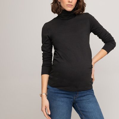 Organic Cotton Maternity T-Shirt with Turtleneck LA REDOUTE COLLECTIONS