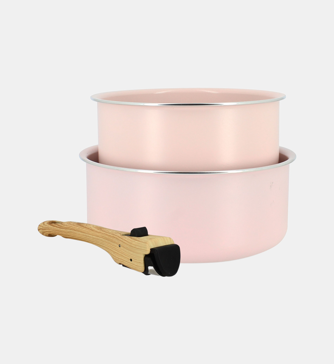 Set 2 casseroles 16/18 cm en aluminium avec poignée, COLORAMA, MENASTYL
