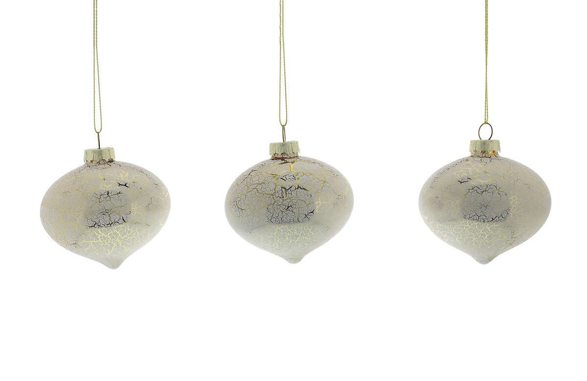 Set of 3 Marble Effect Baubles, SO'HOME
