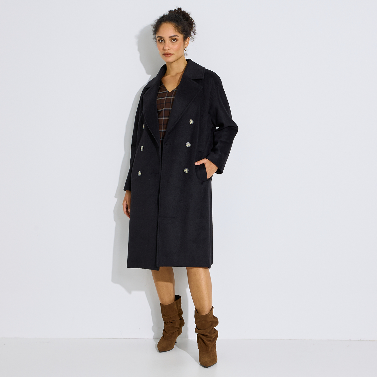 Manteau long double boutonnage, GRAIN DE MALICE