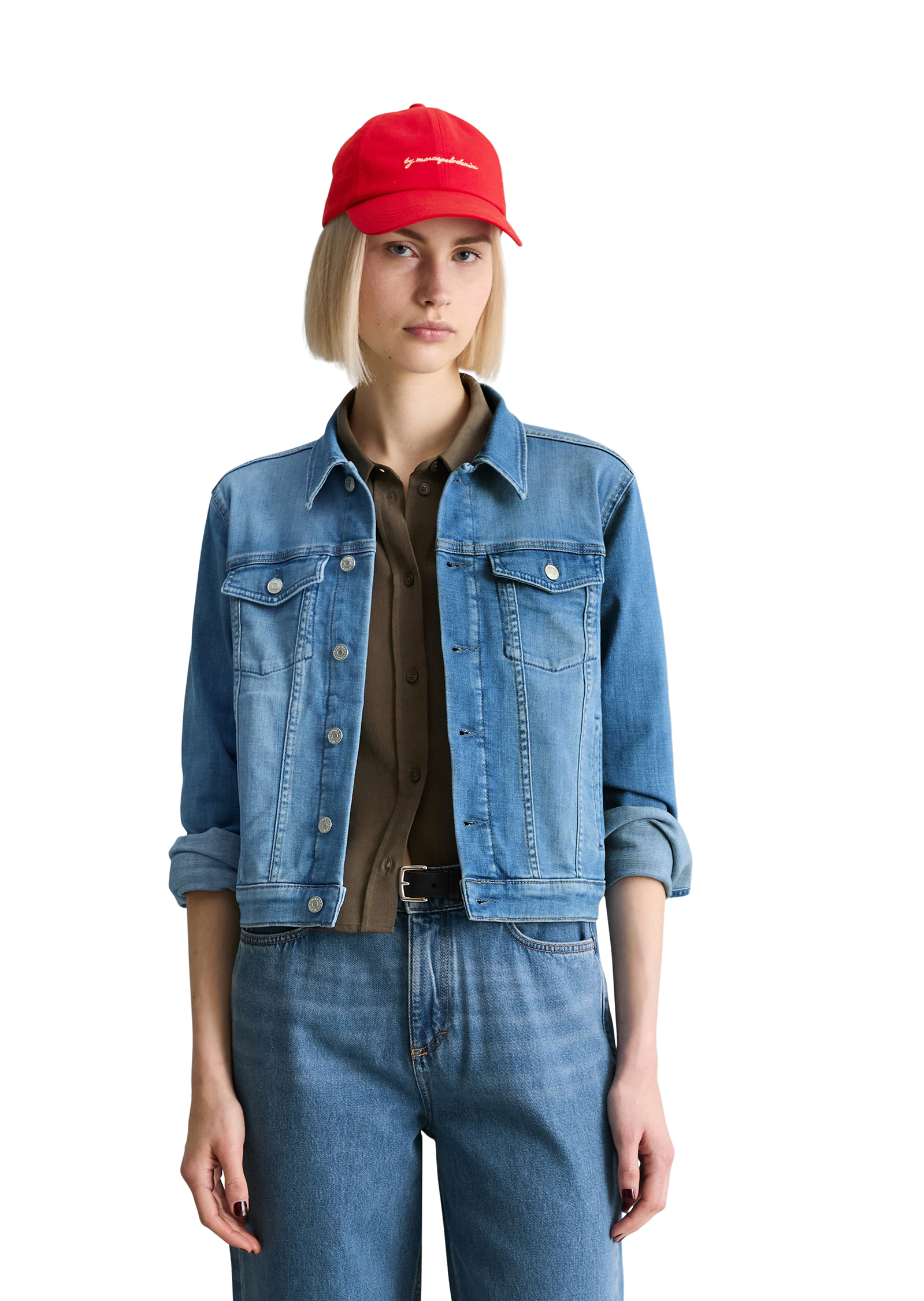 Veste en jean oversize en coton organique stretch de haute qualité, MARC O’POLO DENIM