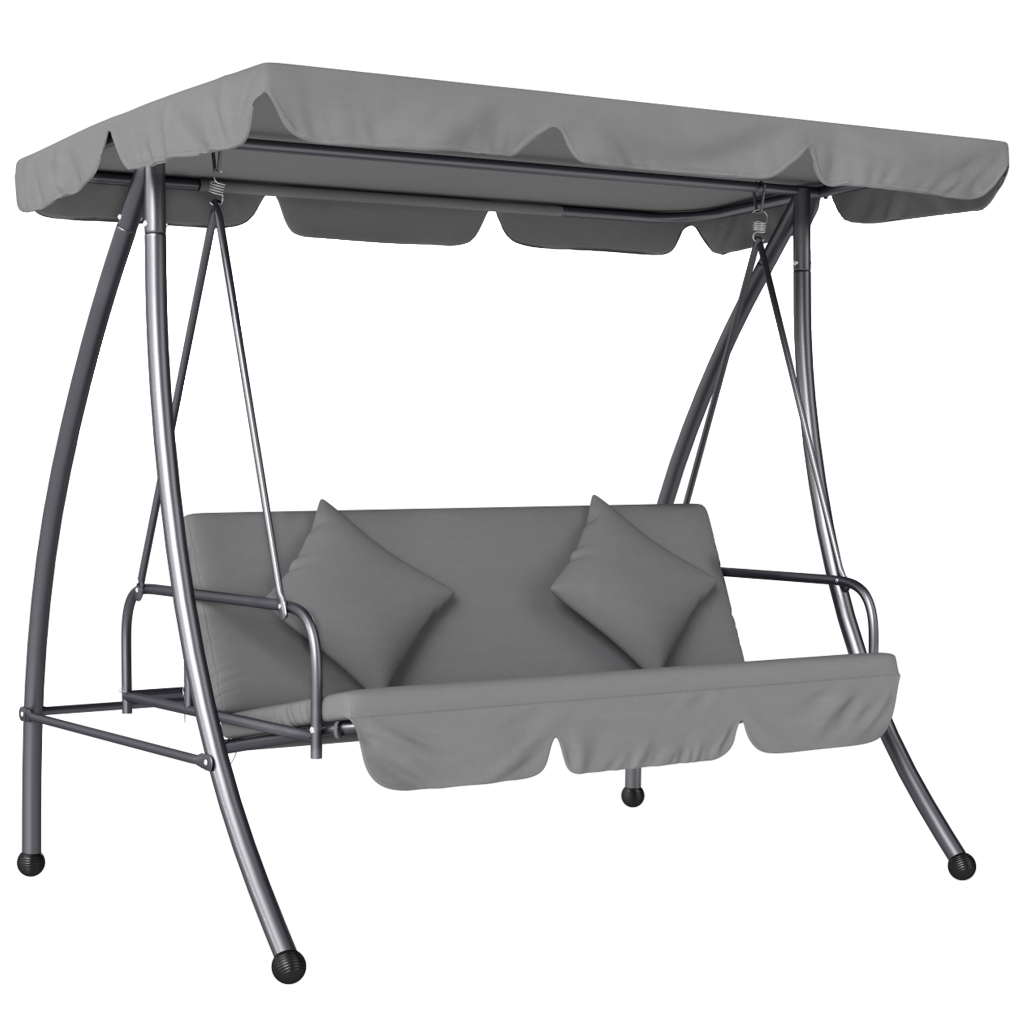 Swing Lounge Métal Gris clair, OUTSUNNY