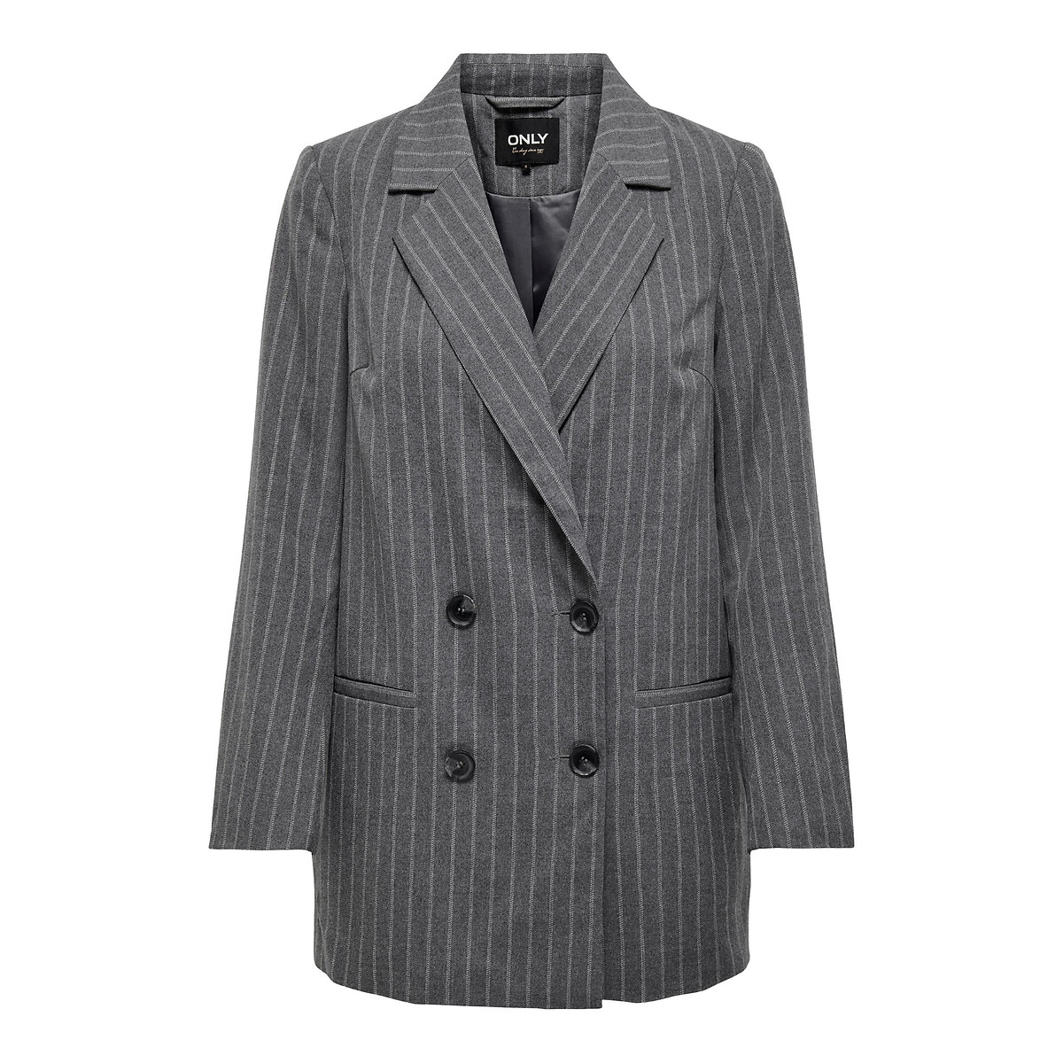 Long Pinstripe Blazer