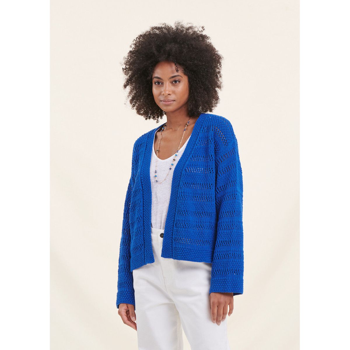 Gilet femme bleu roi best sale