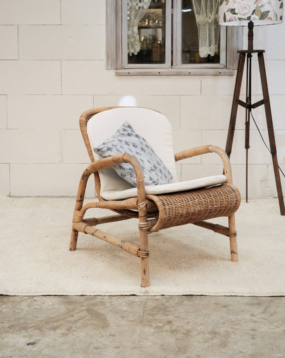 Fauteuil en osier Ernest N°1605 - Bon état, DEBONGOUT