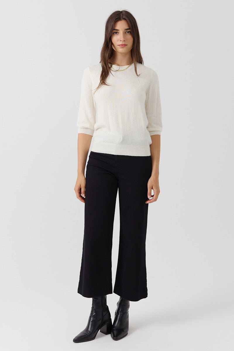 Pull coupe courte manches 3/4 col rond BADRA, ARTLOVE
