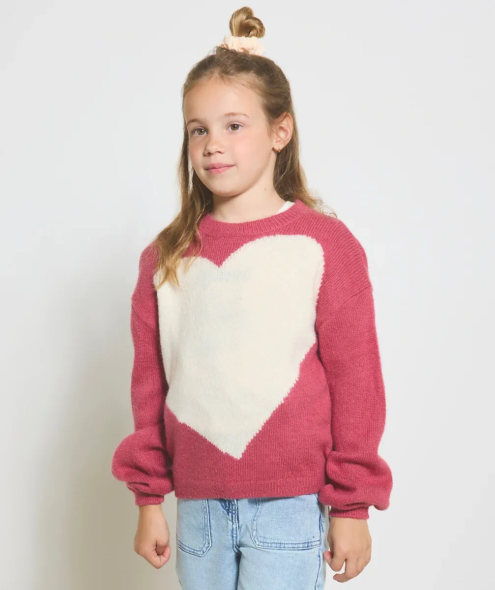 Printed Chunky Knit Jumper with Crew Neck, TAPE A L'OEIL
