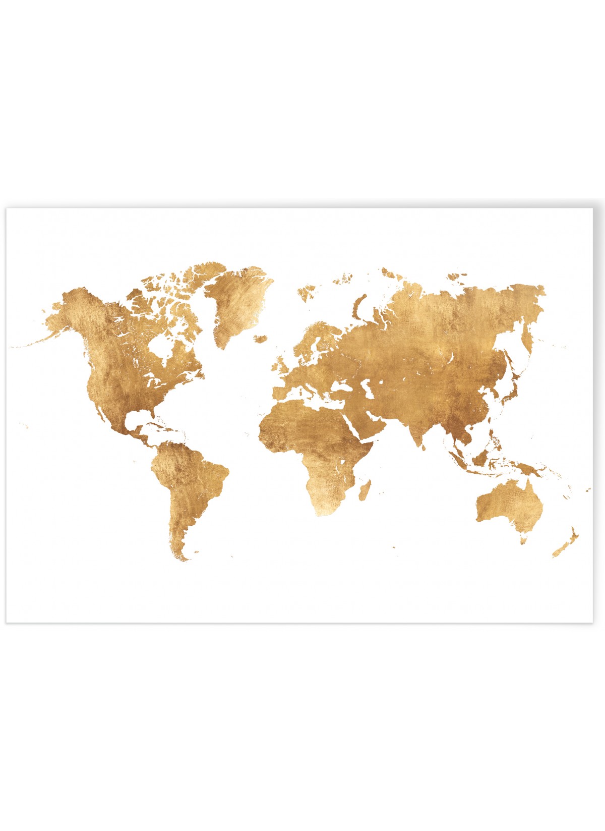 Poster Carte du monde Or, L'AFFICHERIE