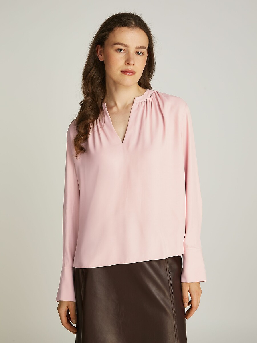 Blouse col V à manches longues, TOMMY HILFIGER
