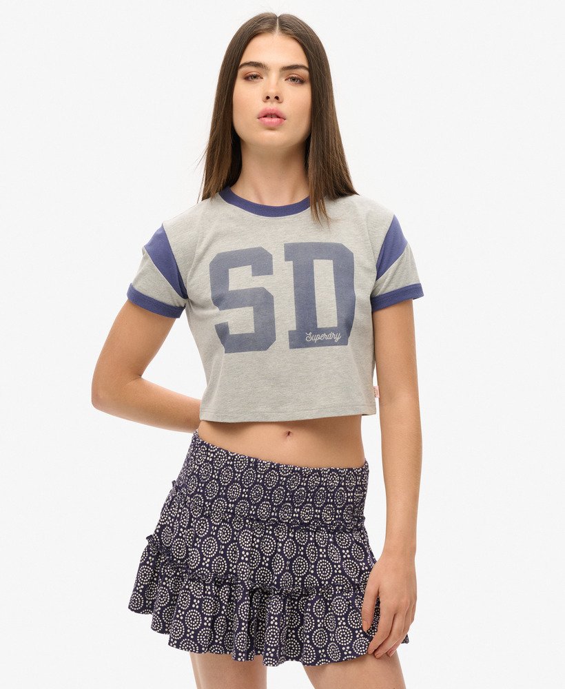 Mini-jupe en jersey à volants, SUPERDRY