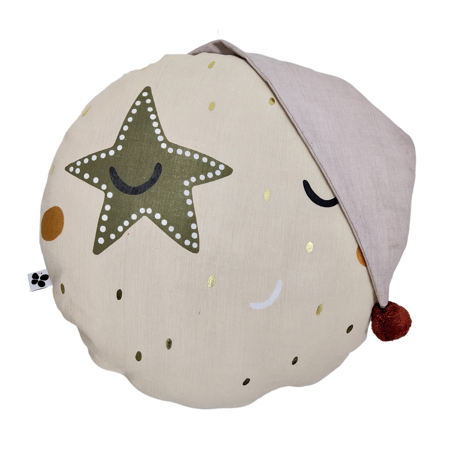 Coussin rond SKY DREAM Déhoussable, 100% coton, EDEN