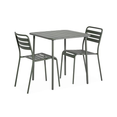 Table de jardin métal Amélia avec 2 chaises SWEEEK
