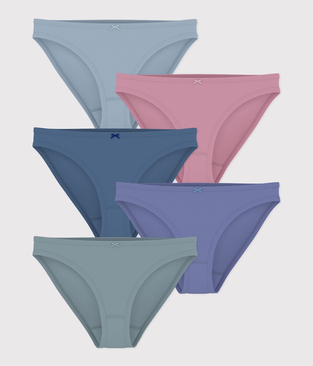Lot de 5 culottes en coton, PETIT BATEAU