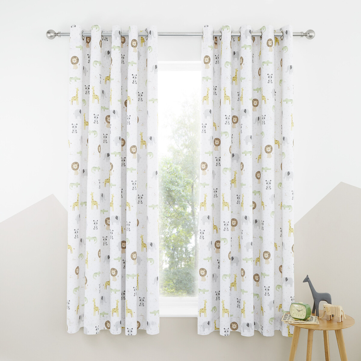Catherine Lansfield Scandi Geo Easy Care Eyelet Curtains 66 x 72 