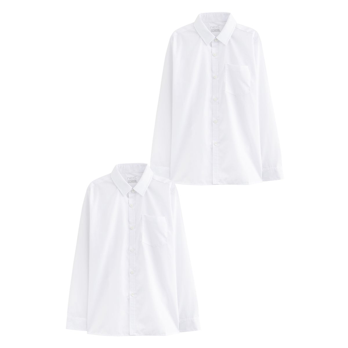 Chemise d'école manches longues, lot de 2, NEXT