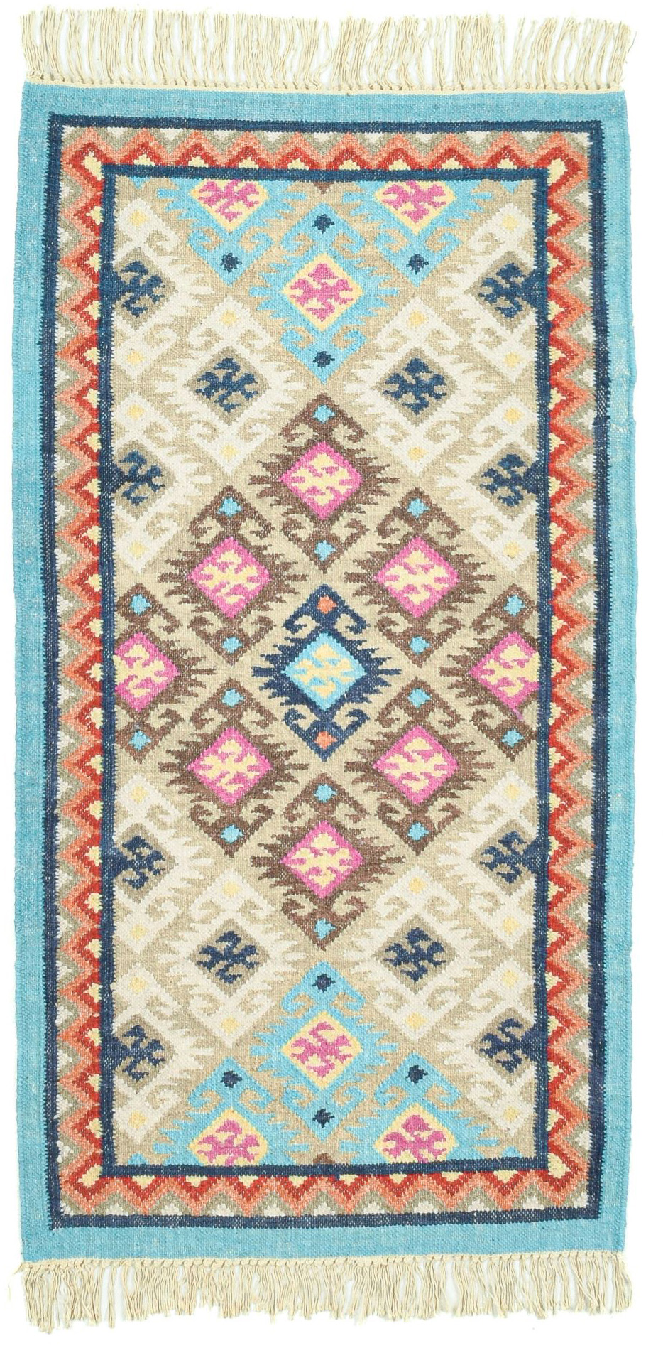 Tapis Kilim tissé main aux couleurs vives - Kelim Royal, THEKO