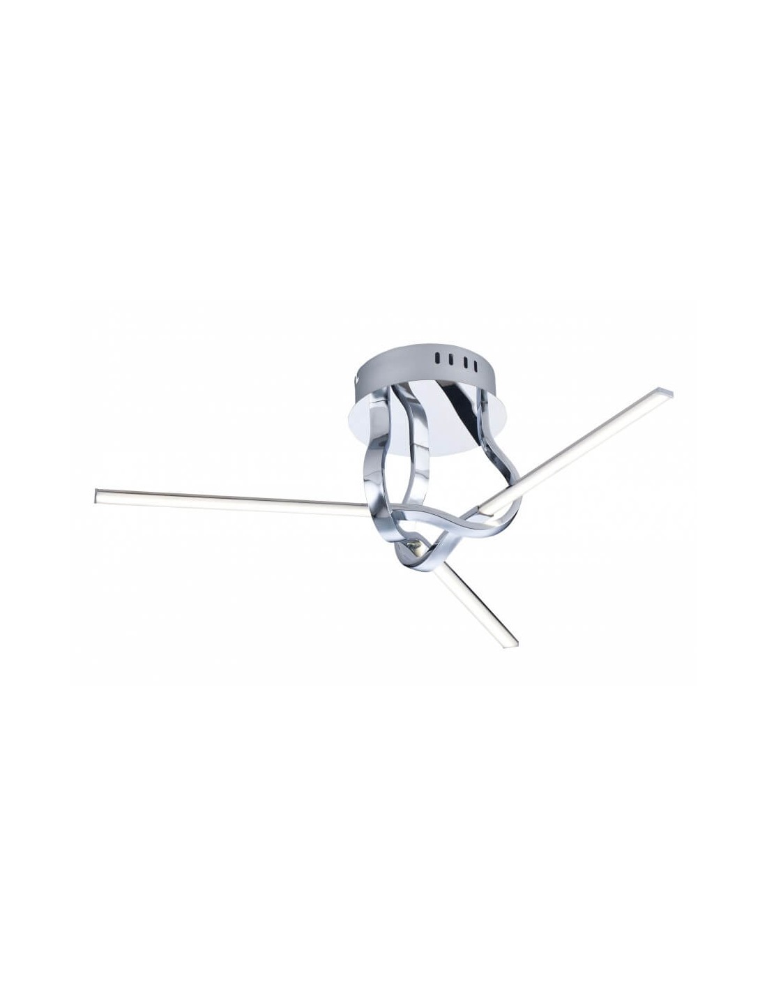 Plafonnier LED chromé entrecroisé - NODUS, D'ARPEJE